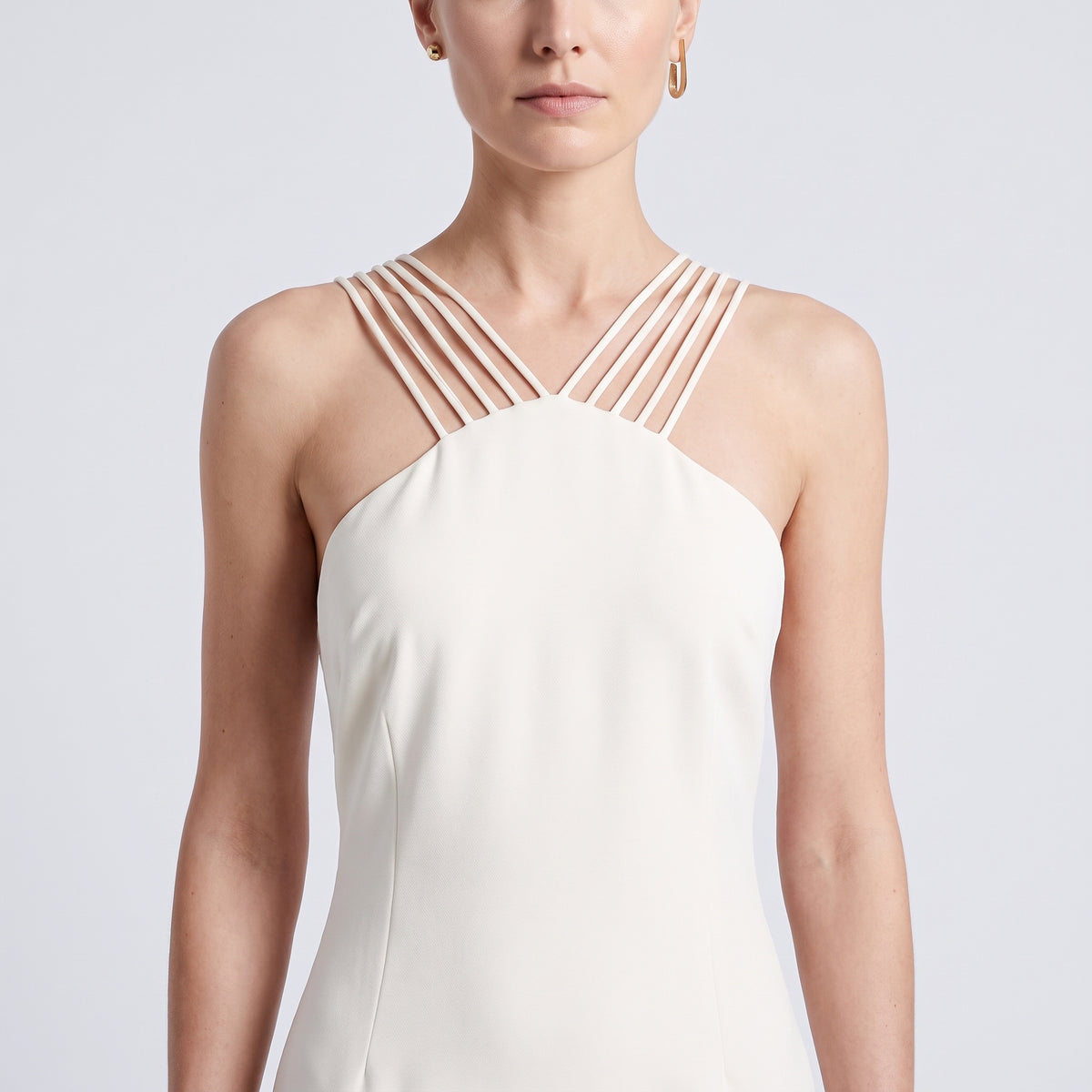 Sleeveless Multi-Strap Midi Dress