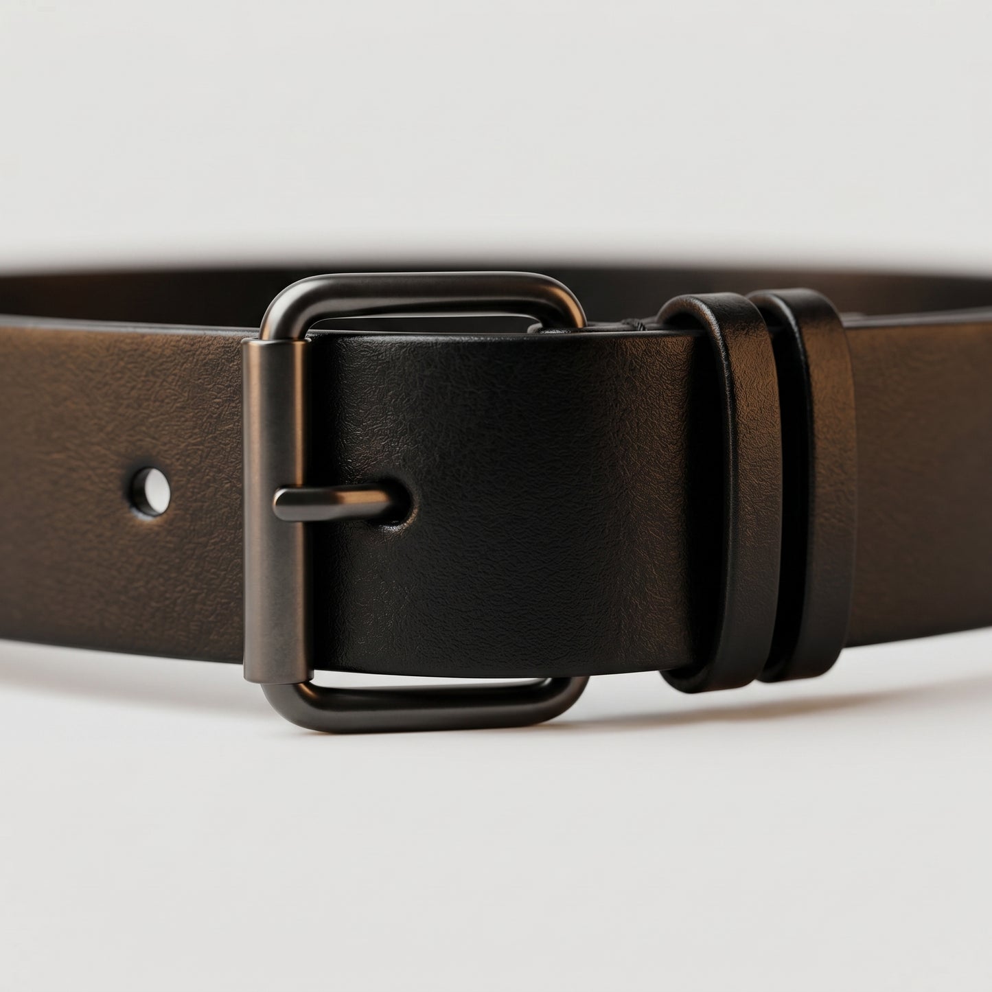 Classic Black Leather Belt
