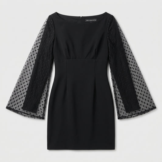 Polka Dot Sleeve Mini Dress