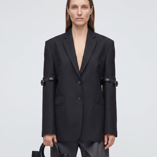 Buckled Detail Tailored Blazer