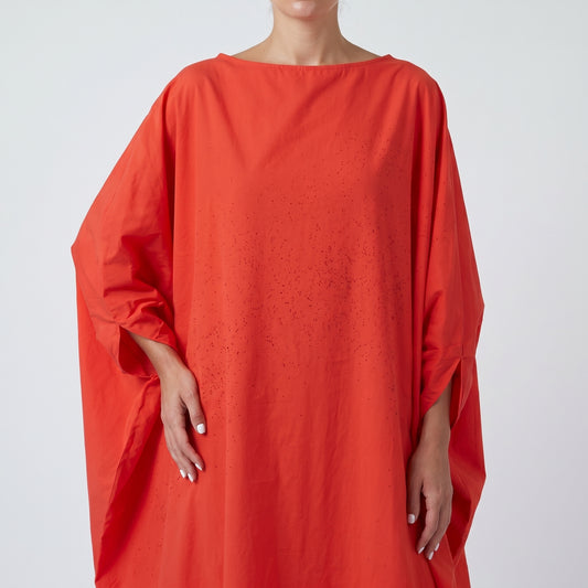 Oversized Red Cocoon Dress