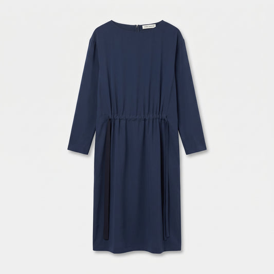 Minimalist Drawstring Midi Dress