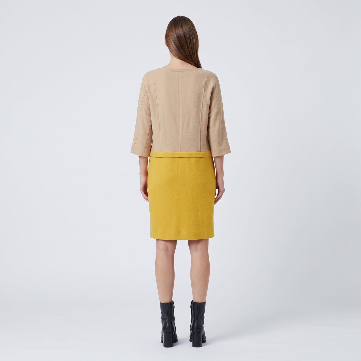 Colorblock Two-Tone Shift Dress