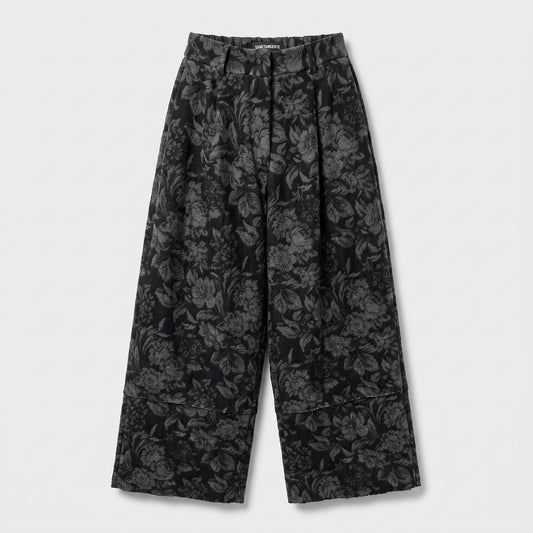 Floral Print Wide Leg Trousers