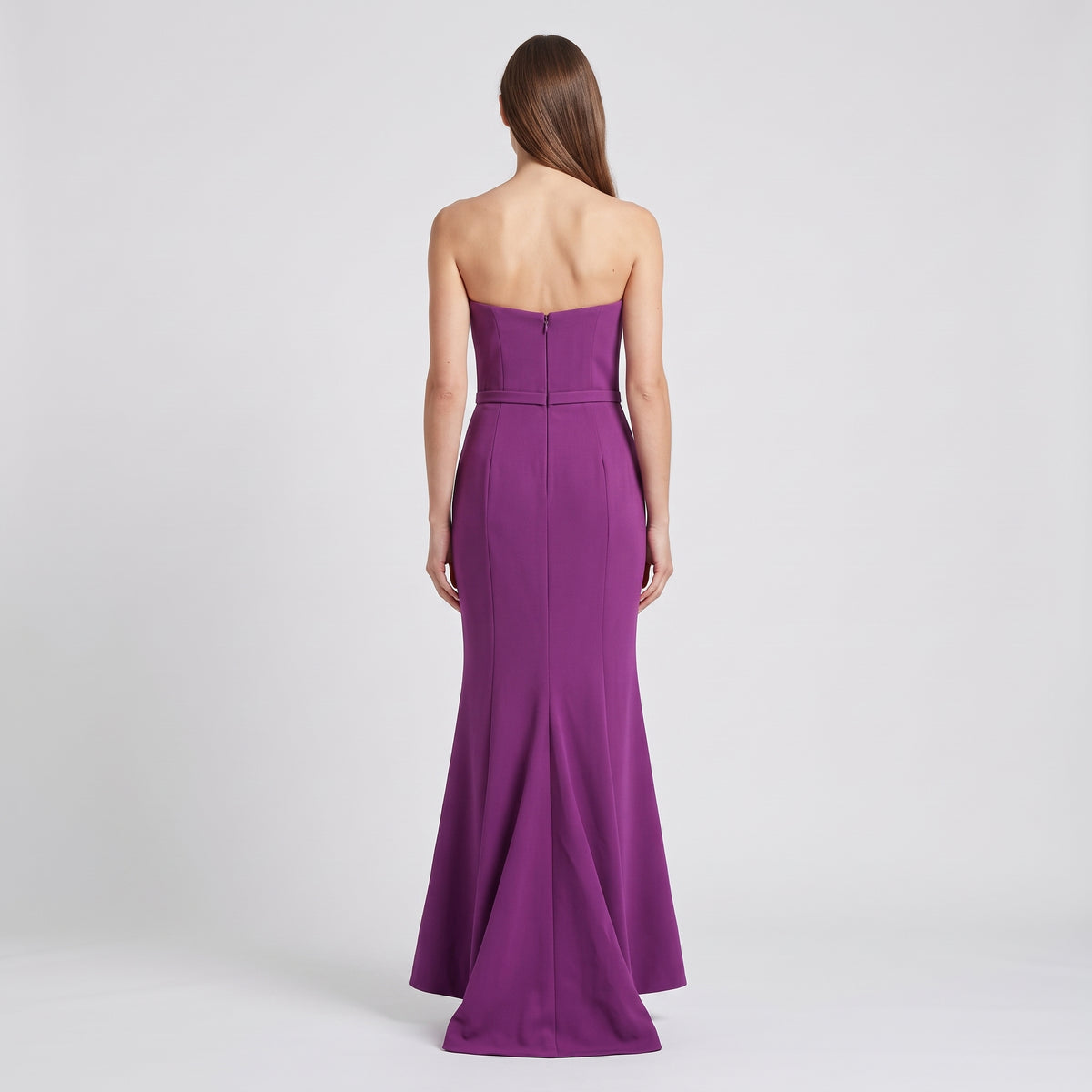 Strapless Pleated Evening Mermaid Gown