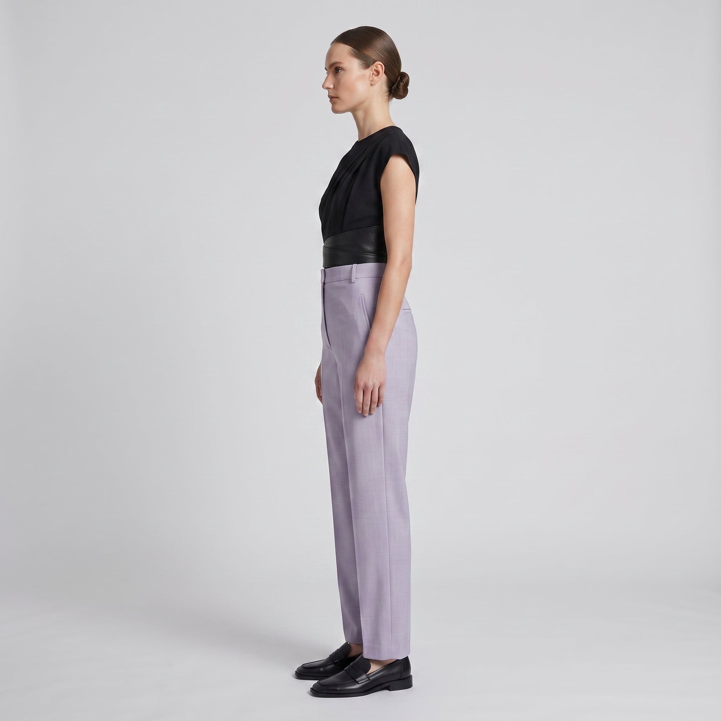 Tailored Lavender Cropped Trousers
