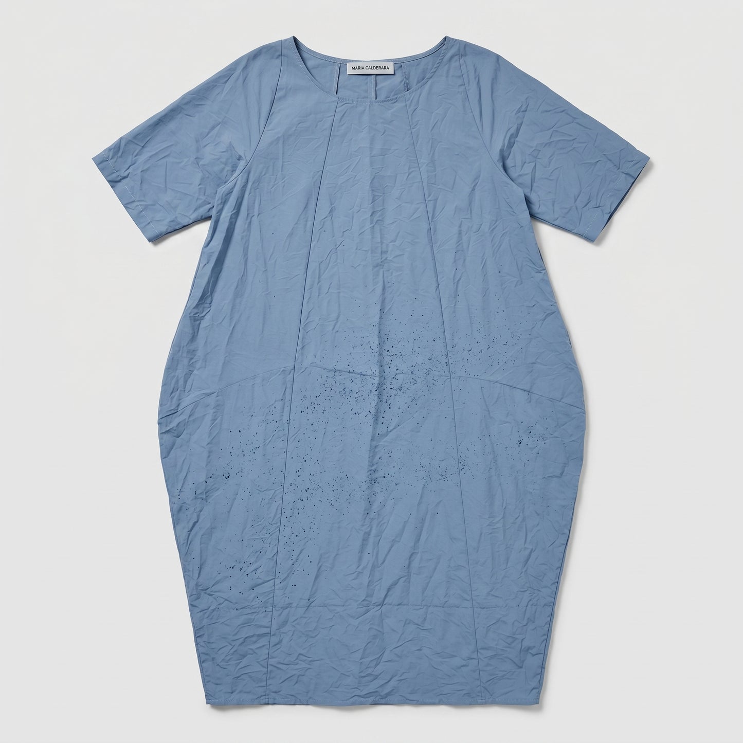 Textured Blue Cocoon Dress