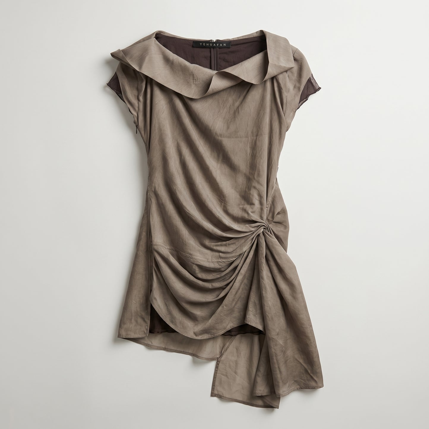 Draped Asymmetric Knot Sleeveless Top