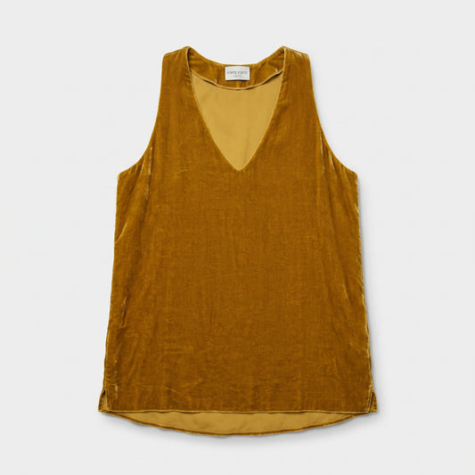 V-Neck Velvet Sleeveless Tank