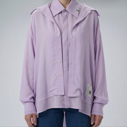 Layered Oversized Lavender Shirt
