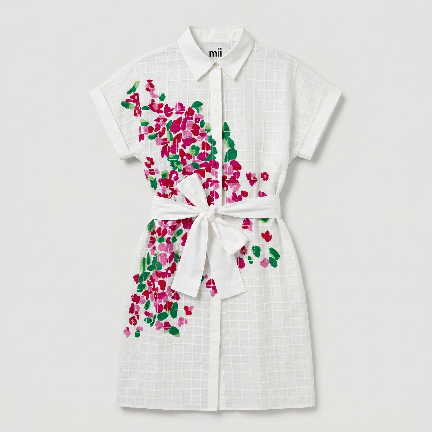 Floral Embroidered Shirt Dress