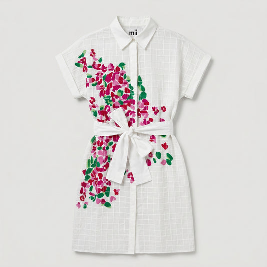 Floral Embroidered Shirt Dress