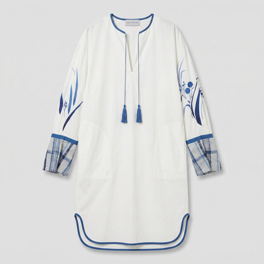 Embroidered Tassel Kaftan Dress
