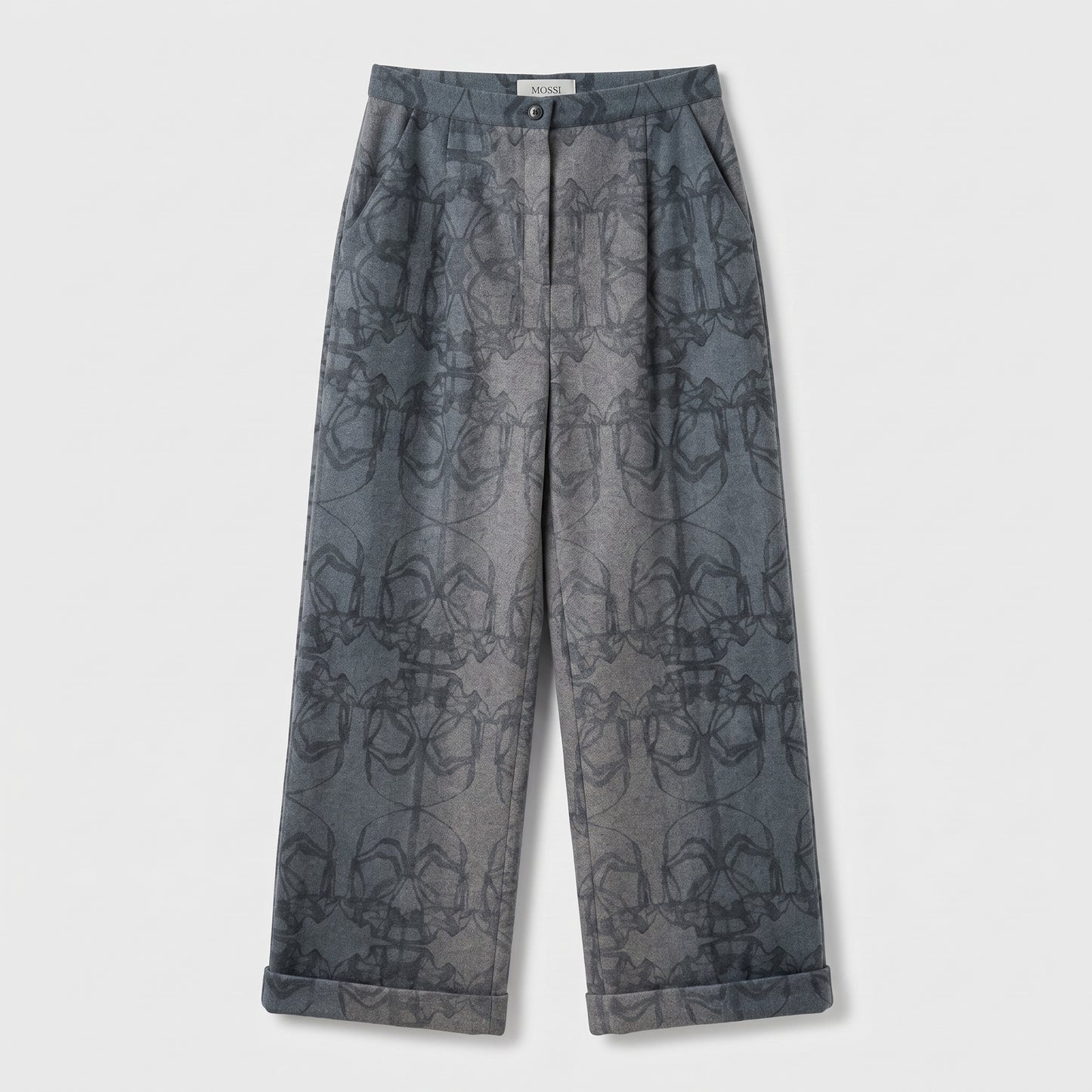 Graphic Print Tailored Trousers