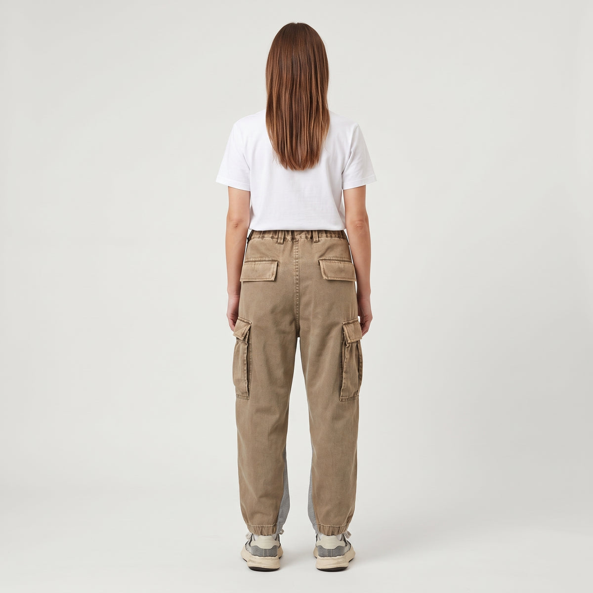 Panelled Cotton Cargo Sweatpants