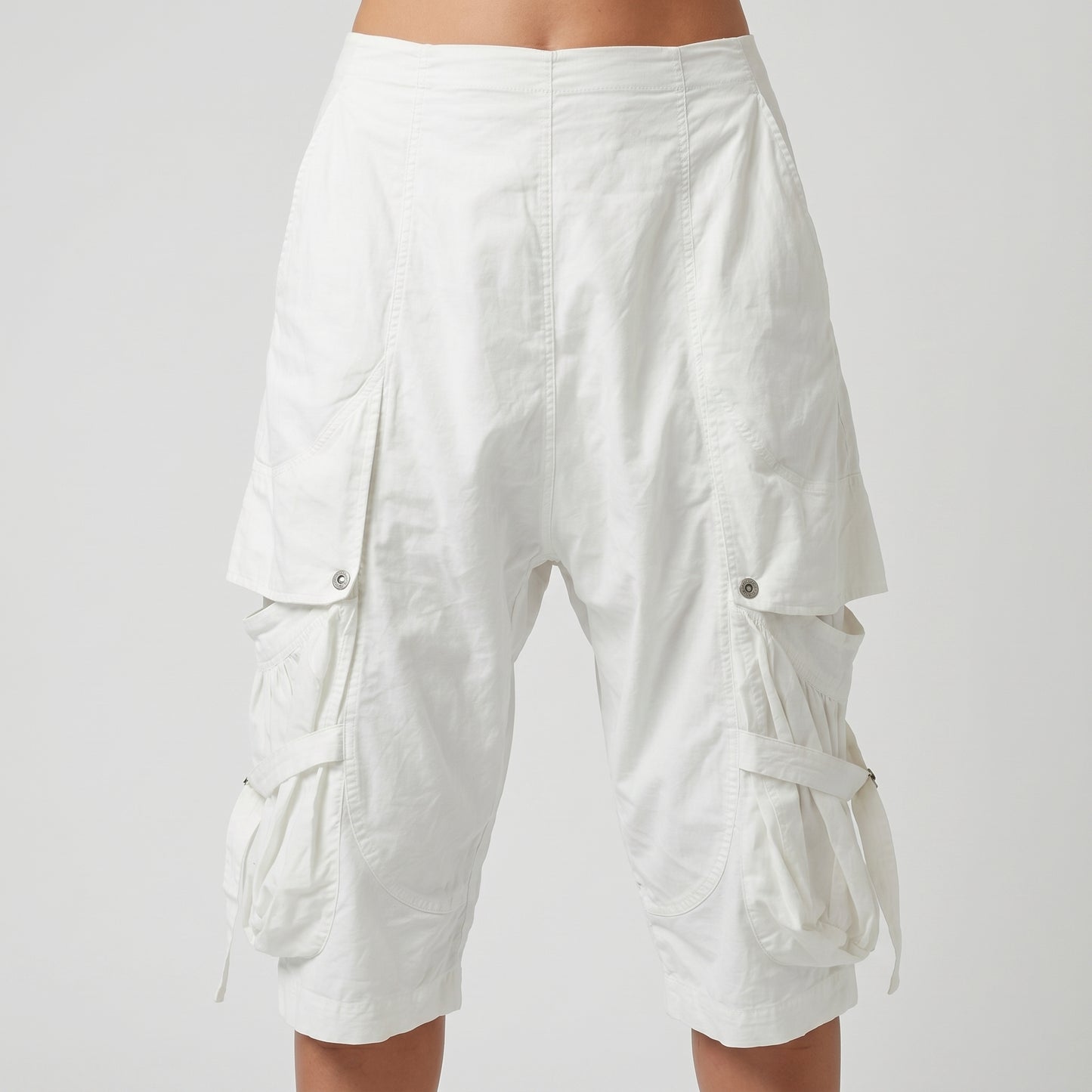Off-White Cropped Cargo Trousers