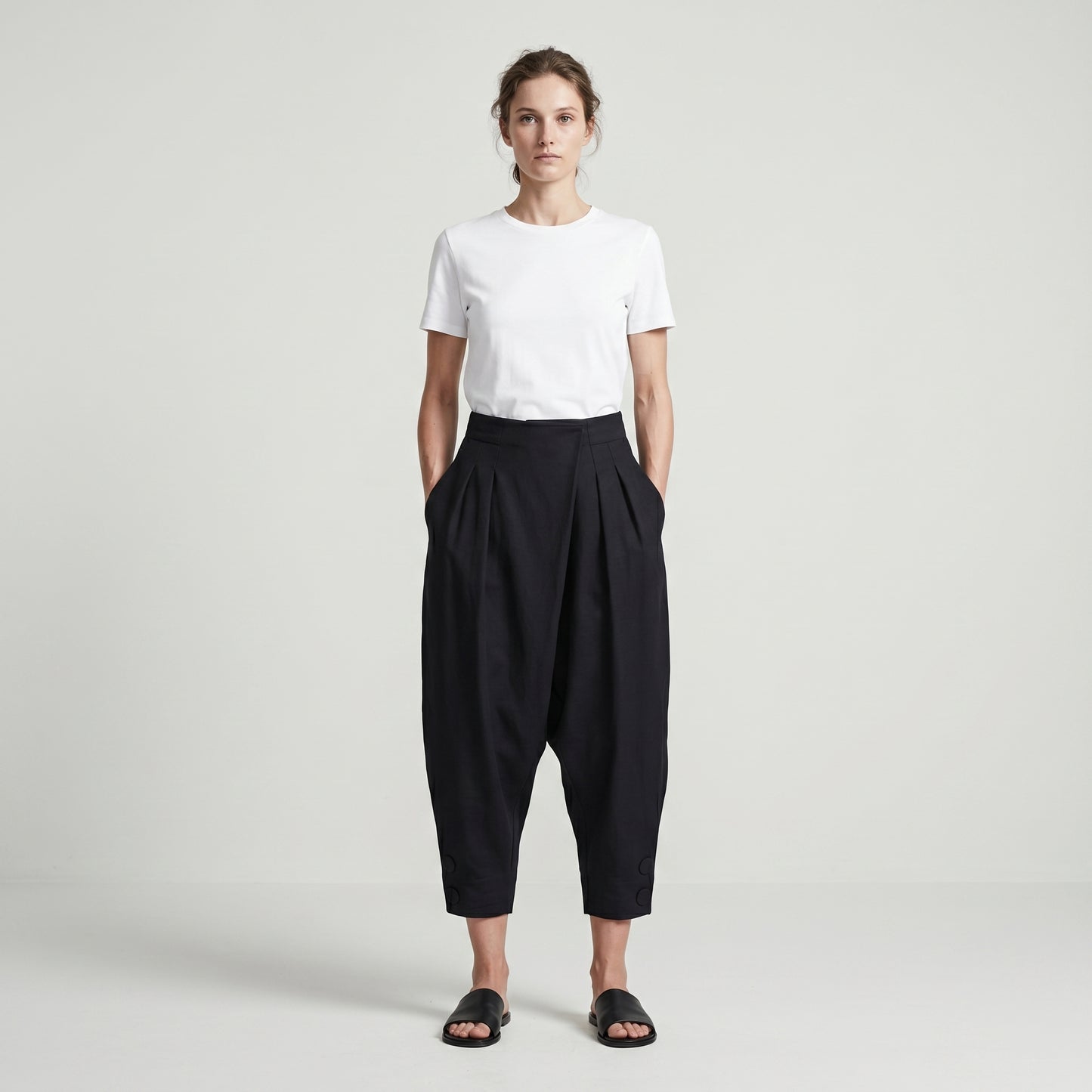 Tailored High-Waisted Cropped Trousers