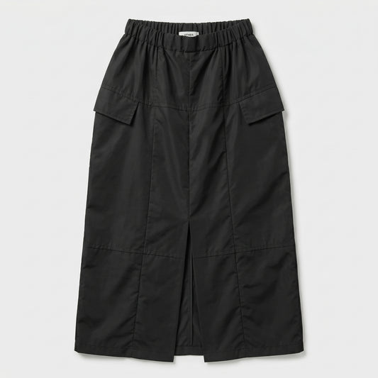 Black Cargo FLOOR LENGH Skirt
