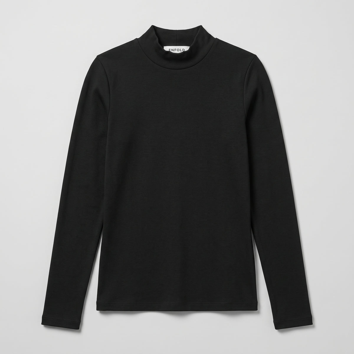 Essential Black Mock Neck Top
