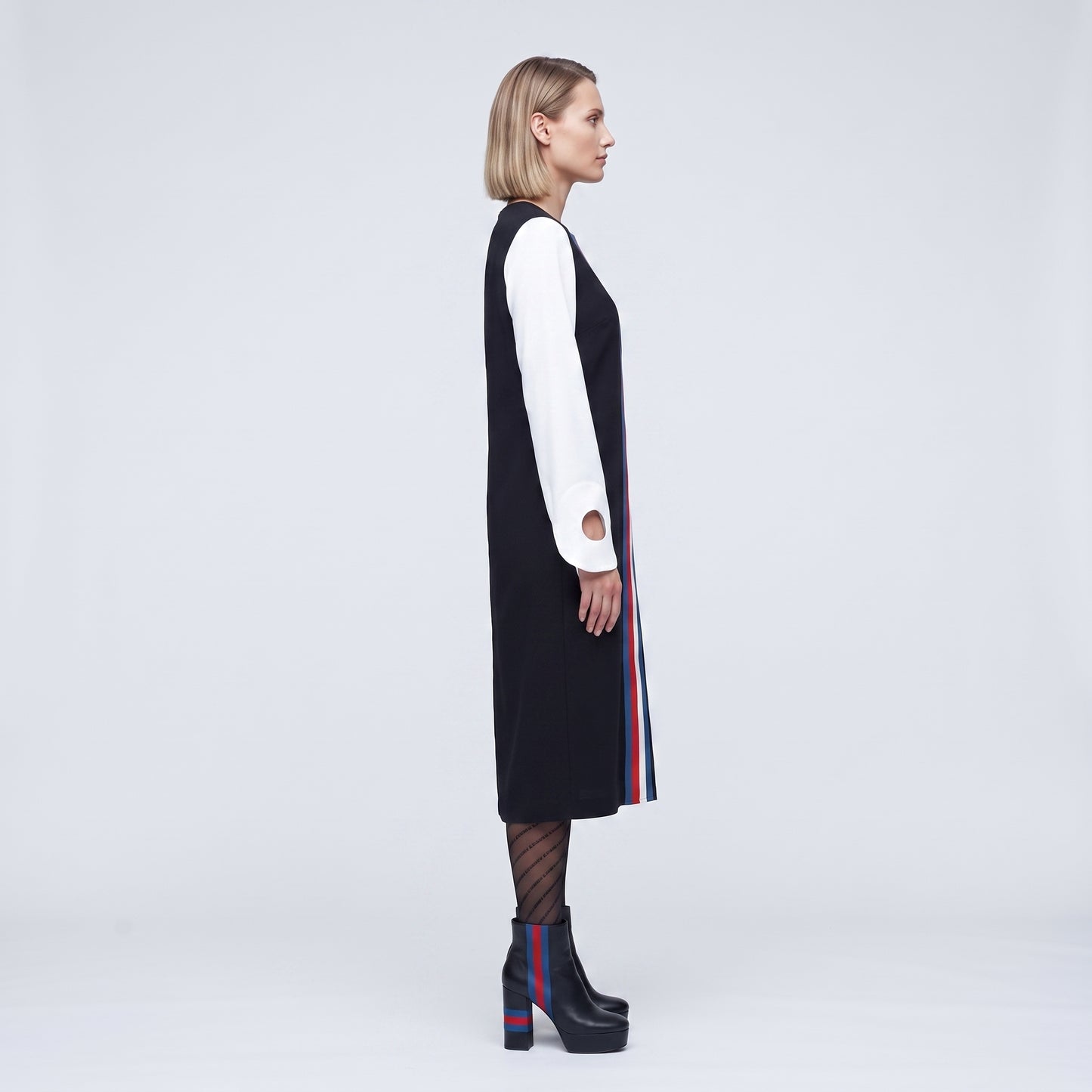 Colorblock Striped Shift Dress