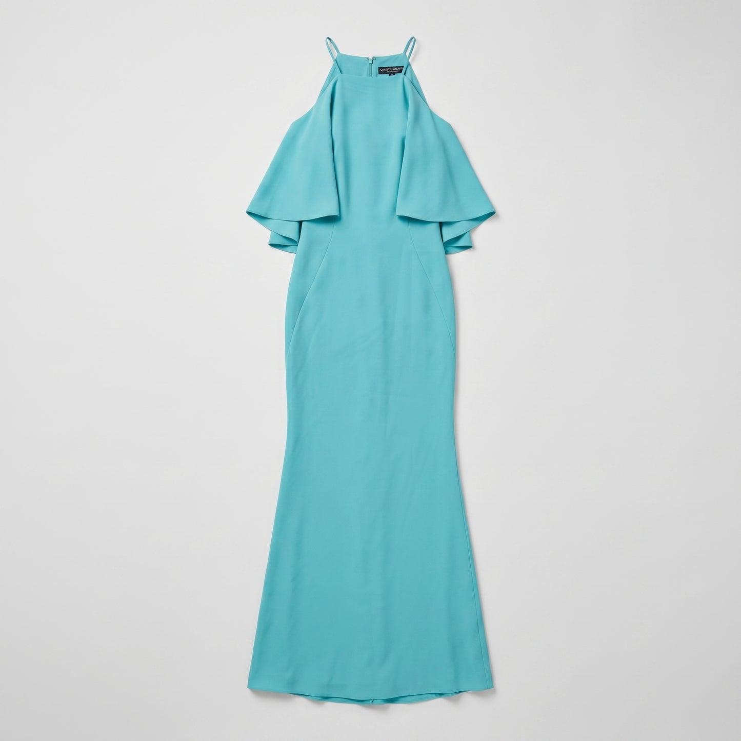 Flutter Sleeve Halter Gown