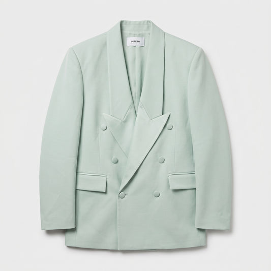 Tailored Double-Breasted Mint Blazer