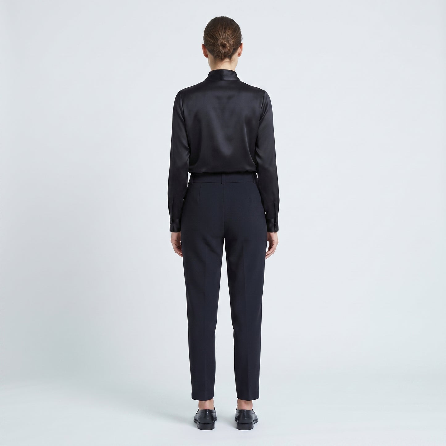 Tailored Cropped Black Trousers