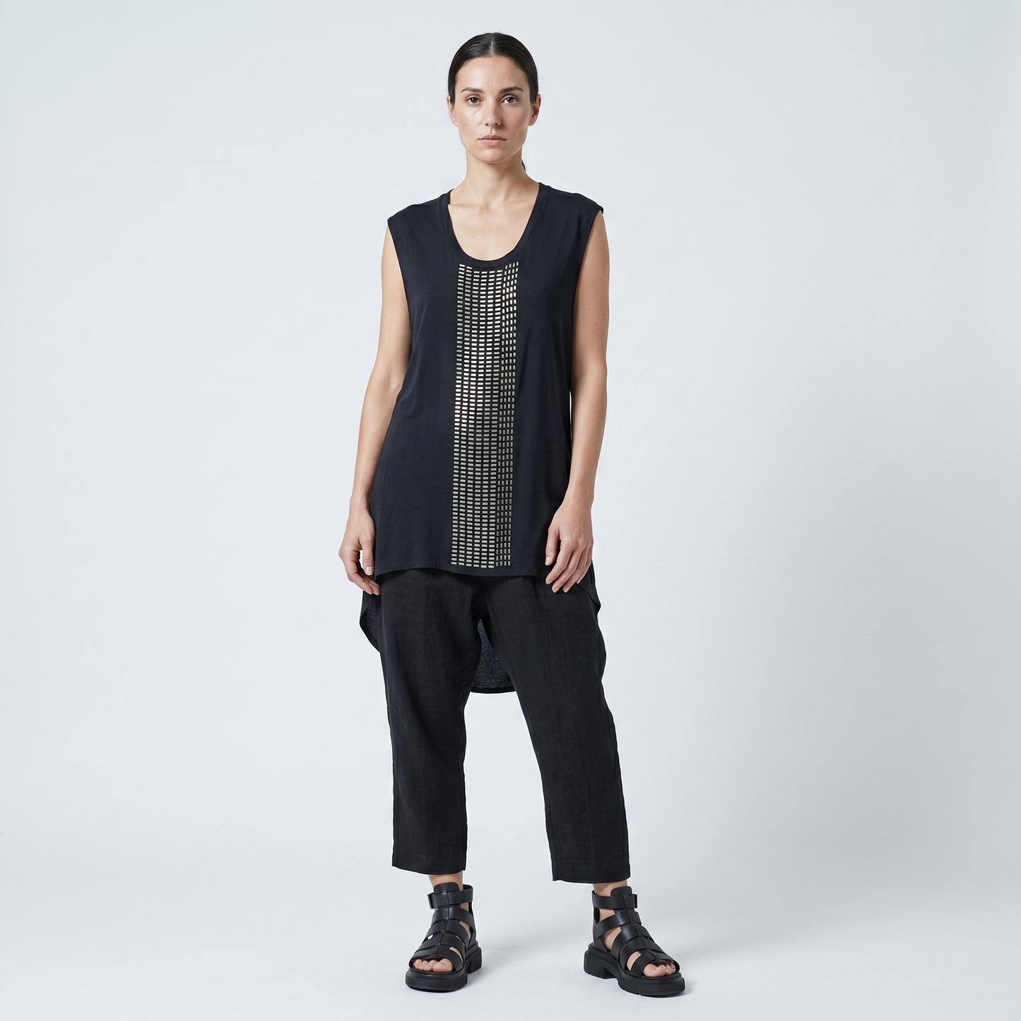 Studded Detail Sleeveless Top