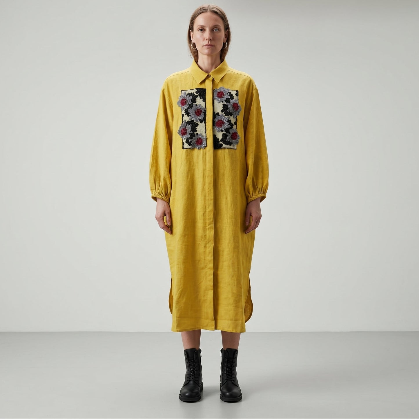 Floral Embroidered Linen Tunic