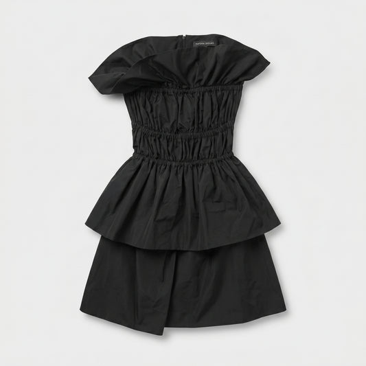 Strapless Tiered Ruffled Mini Dress