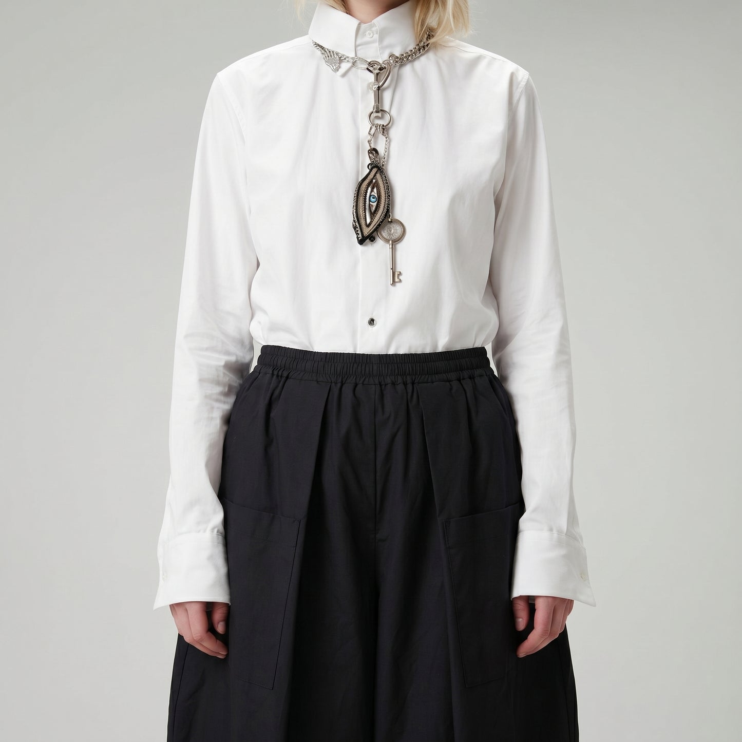 Black Balloon Pleated Trousers