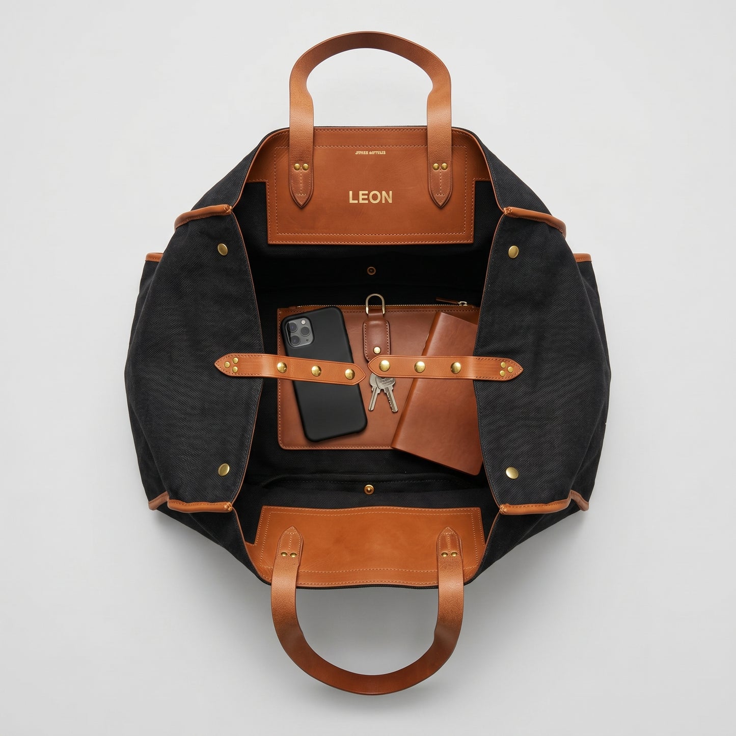 Two-Tone Canvas Tote Bag