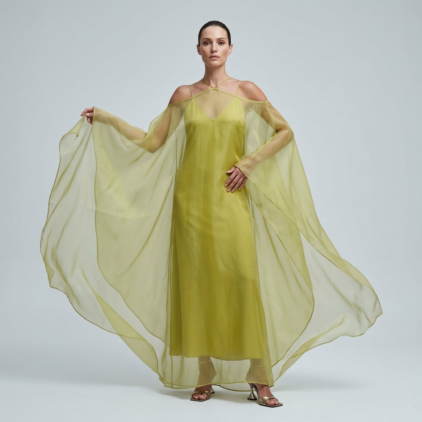Sheer Kaftan Slip Dress