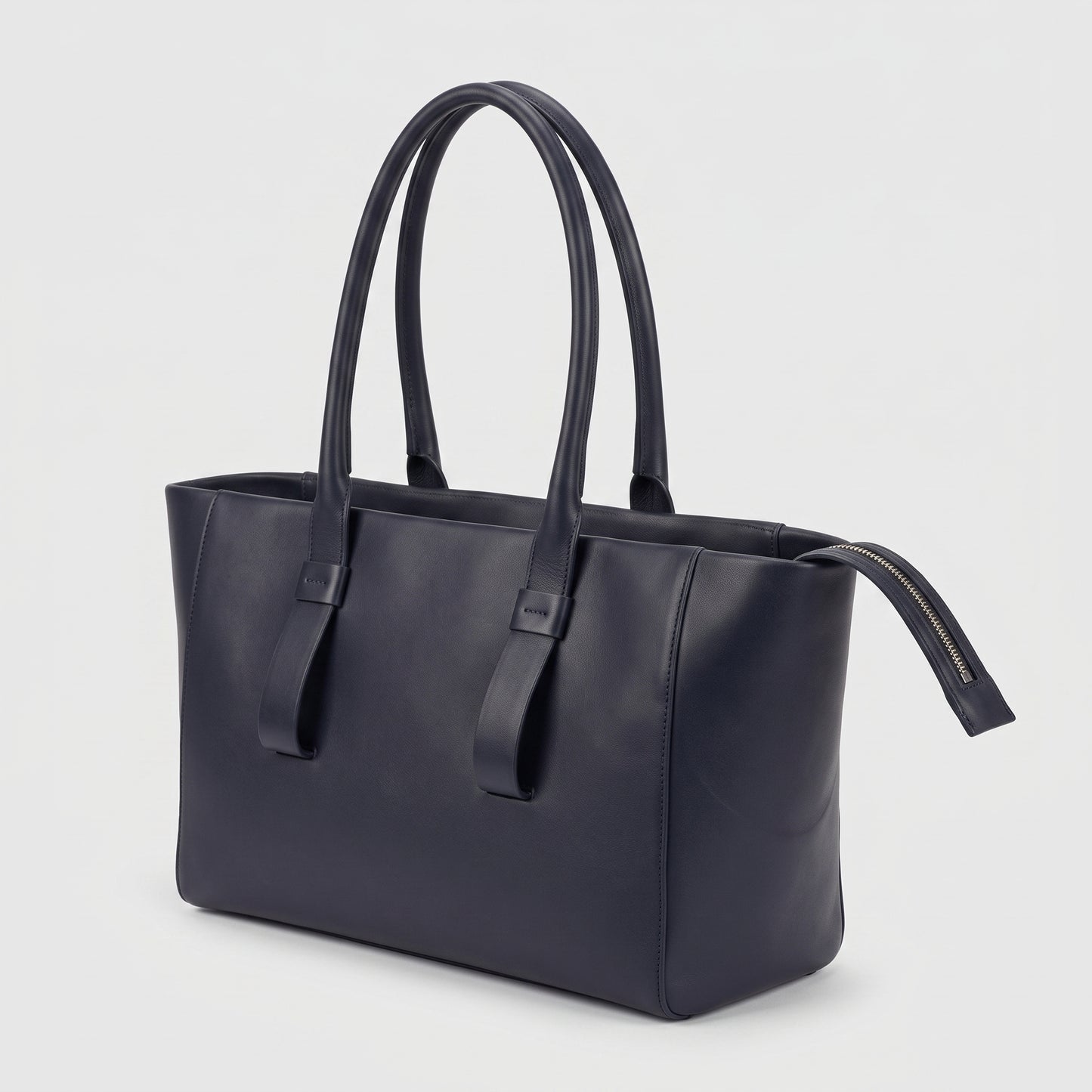 Structured Leather Tote Bag