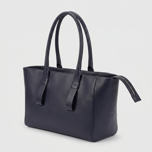 Structured Leather Tote Bag