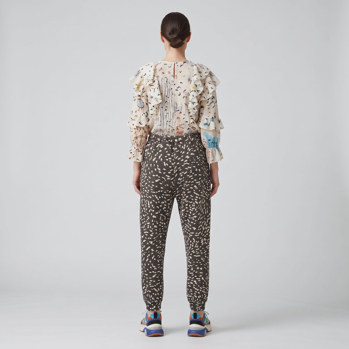 Abstract Print Cotton Joggers