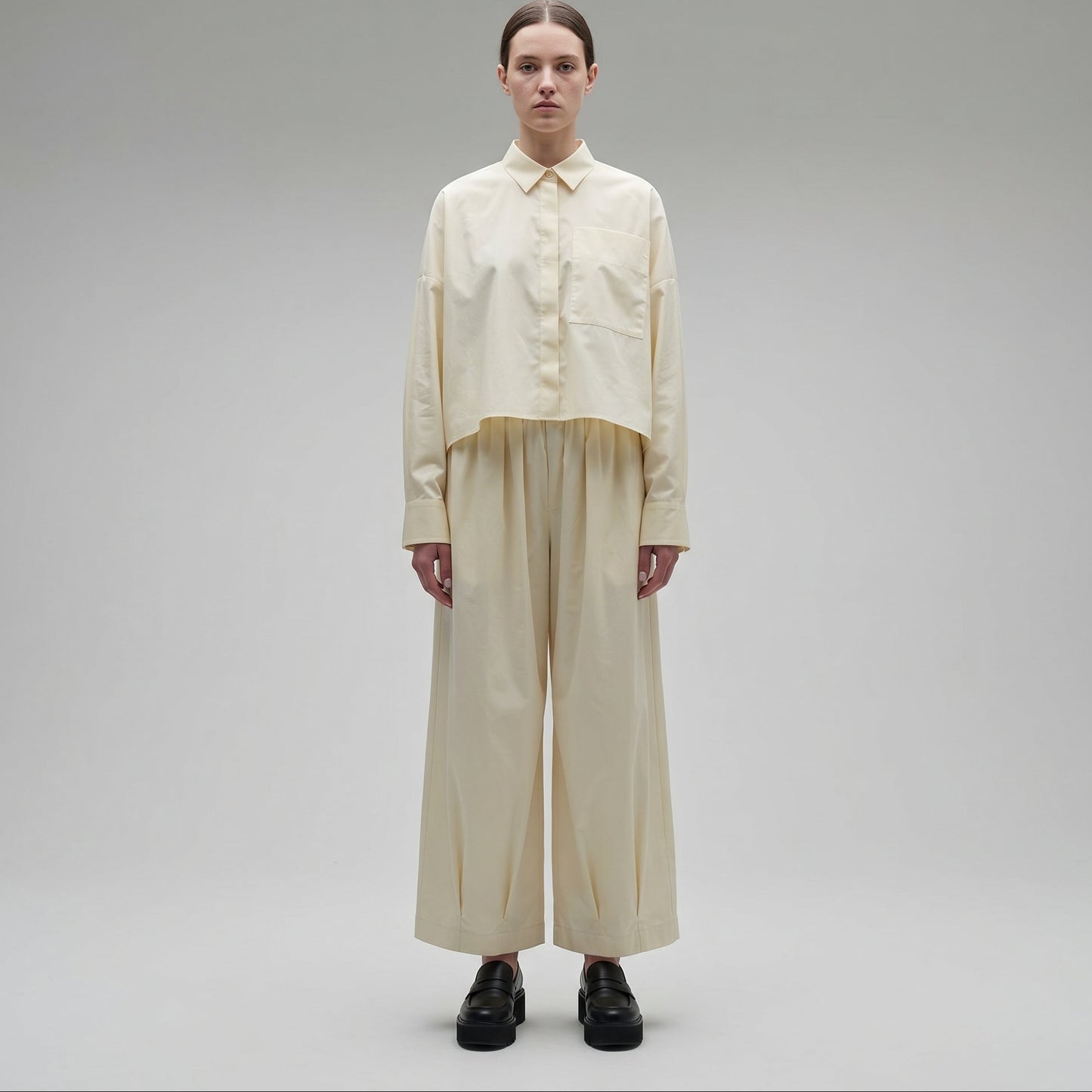 Oversized Cotton Button-Down Shirt