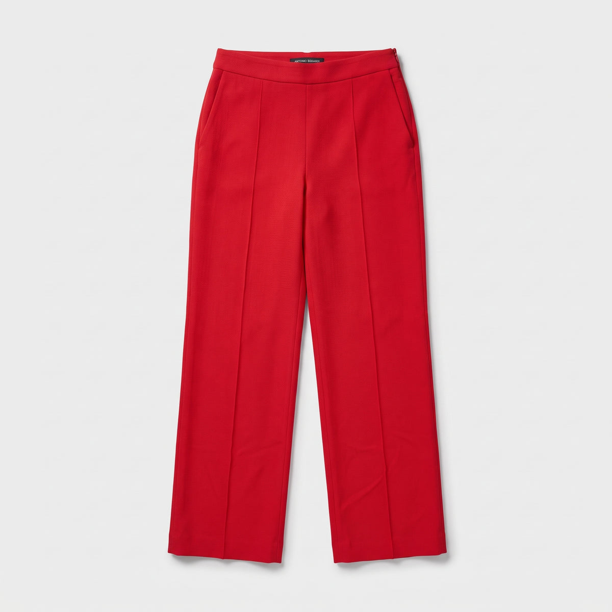 Tailored High-Rise Crimson Trousers