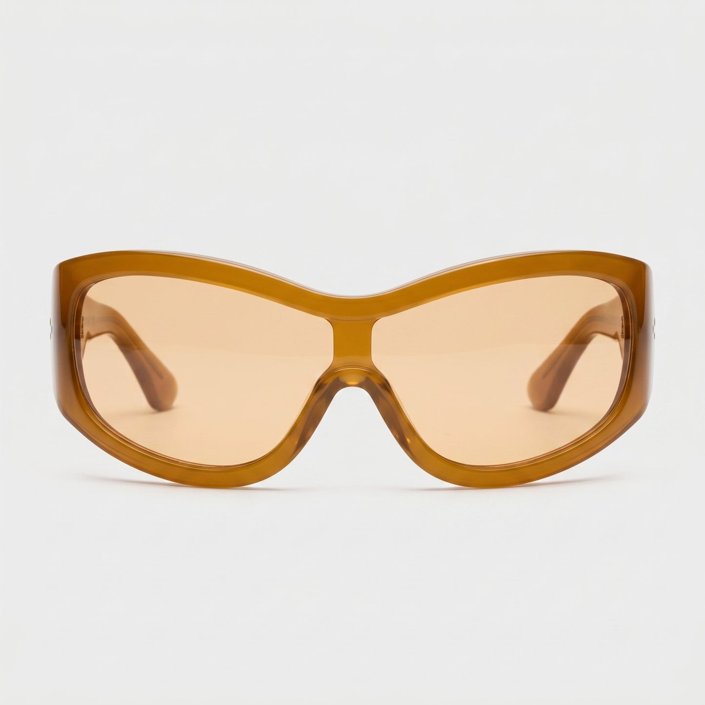 Retro Amber Shield Sunglasses