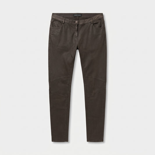 Slim Fit Coated Trousers