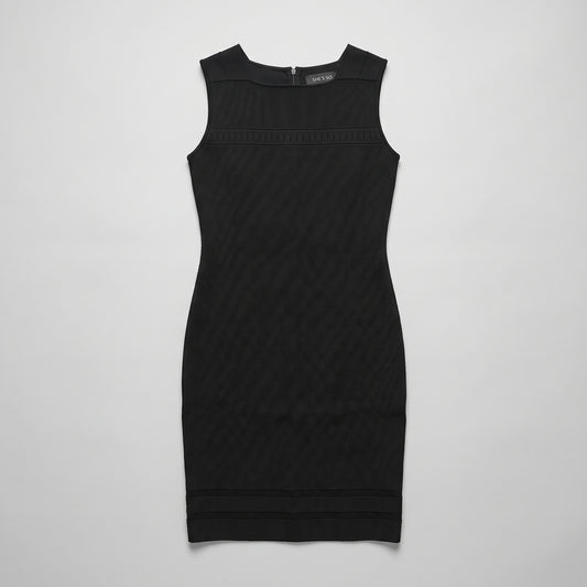 Sleeveless Textured Knit Sheath Dress