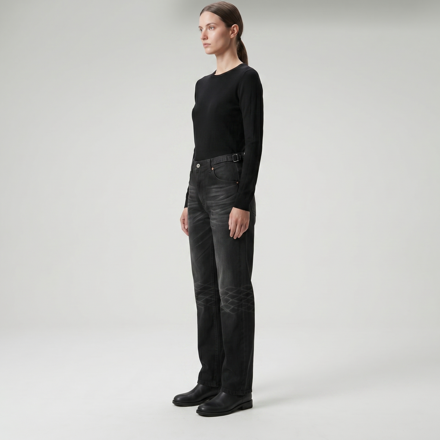 Premium Washed Black Denim Jeans