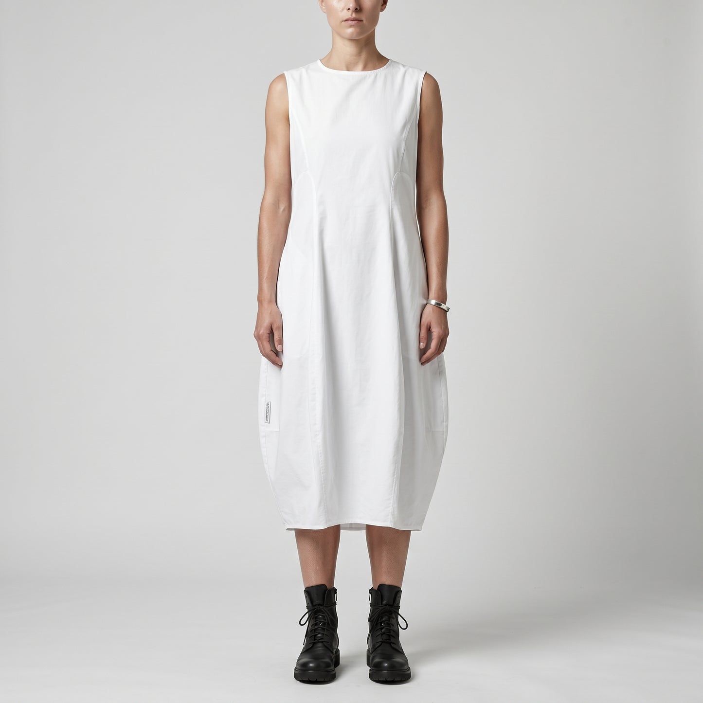 Minimalist Sleeveless White Dress
