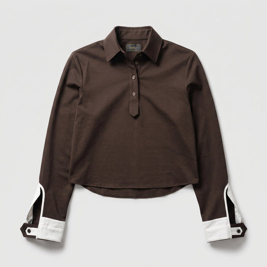 Contrast Cuff Polo Shirt