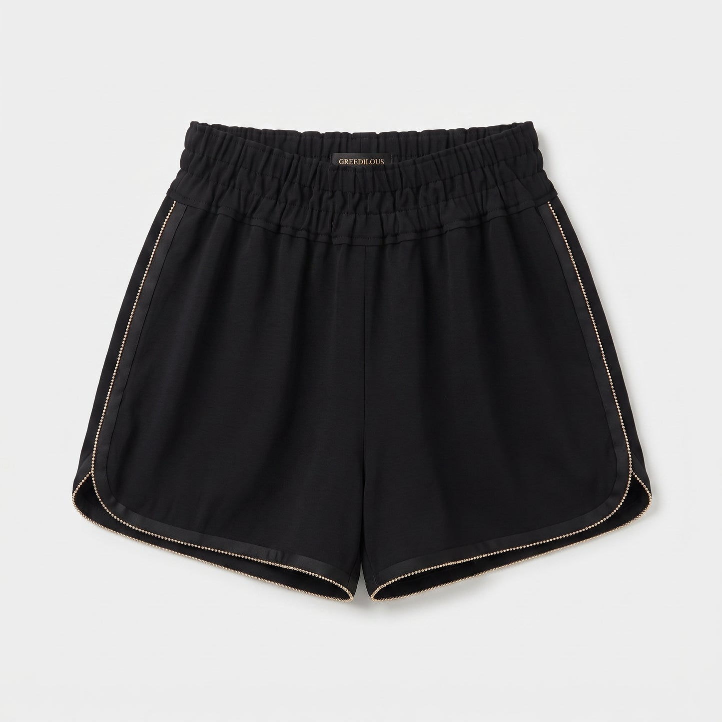 Elegant Embellished High-Waisted Shorts