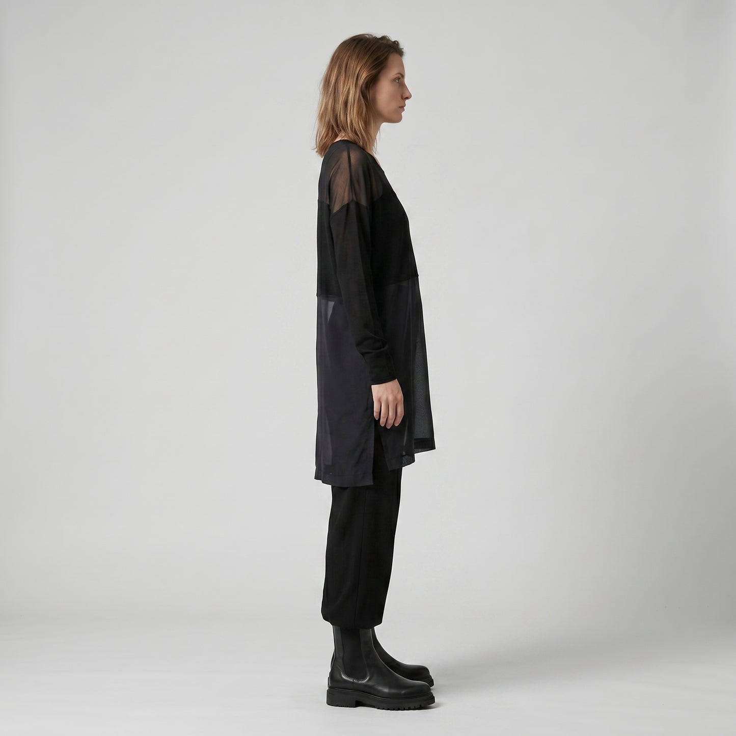 Mesh Panel Longline Top