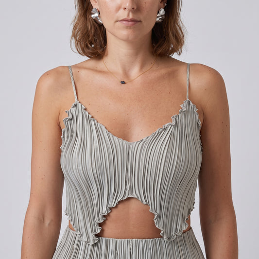 Pleated Asymmetric Cami Top