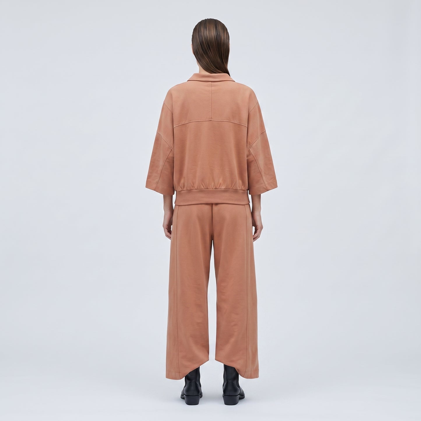 Relaxed Collared Cotton Pullover