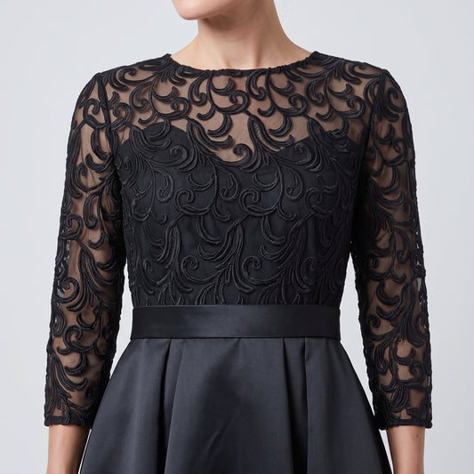 Elegant Embroidered High-Low Dress