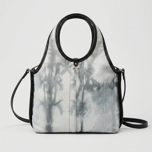 Tie-Dye Leather Tote Bag